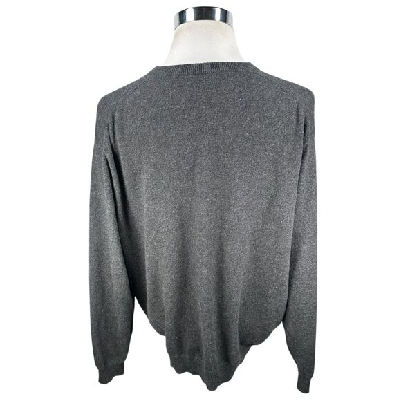 Club Room Sweater Men’s 2XL XXL Gray 100% Cashmere V-Neck Pullover Knit Estate - Picture 5 of 11